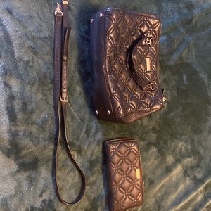 Kate Spade Quilted Leather Satchel + Wallet